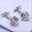 Cube Silver Dice Gambling Cufflinks In Box Bulk
