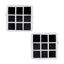 Square Black Checks Cufflinks In Box Bulk