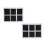 Rectangle Black Checks Cufflinks In Box Bulk