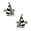 Fancy Sail Ship Black Cufflinks In Box Bulk