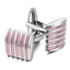 Stripes Pink Cufflinks In Box Bulk