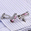 Pink Sand Timer Hour Glass Cufflinks In Box