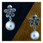 Marcasite Pearl Oxidized Afghani Bohemian Tribal Flower Drop Earring Women