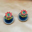 Gold Designer Blue Green Red American Diamond Victorian Earring Bulk