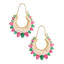 Chaand Red Green Gold Plated Pearl Bali Earring For Women Bulk