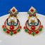 Peacock 22K Gold Red Blue Green Pearl CZ Dangling Earring Women Bulk