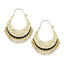 Filigree Chaand Bali Antique Gold Black Meena Hoop Earring Women Bulk