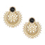 Chaand Bali Filigree CZ Pearl Rhodium Black Stud Earring Bulk