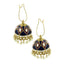 Blue Purple White Gold Meenakari Pearl Enamel Jhumki Earring Bulk