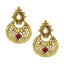 Traditional Chand Bali Ruby Antique 22K Gold Plated Earring Women Bulk