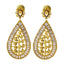 Flower Filigree Antique 22K Gold Kundan Dangling Earring Women Bulk