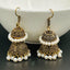 Antique Oxidized Gold Plated Pearl Double Jhumki Earring Women Bulk