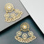 Filigree Flower Pearl Antique Gold Plated Chandelier Earring Bulk