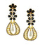 Kundan Flower Filigree Antique Gold Plated Dangler Earring Women Bulk