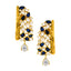 Kundan CZ Filigree Antique Blue 22K Gold Dangler Earring Women Bulk