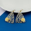 Filigree Flower White 18K Gold Plated Dangling Earring For Women Bulk
