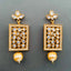 Filigree Kundan Pearl American Diamonds 18K Gold Dangle Earring Bulk