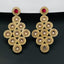 Lct Maroon CZ Kundan Antique Gold Dangling Earring Bulk