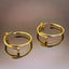 Large Classic Nail Gold Copper Hoop Earing Pair For Women Bulk