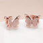Copper Butterfly Rose Gold Stud Earring Pair For Women Bulk