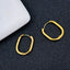 Stainless Steel Oval Rectangle Gold Hoop Earring Pair For Women Bulk