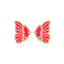 Neon Pink Double Sided Butterfly Gold Ear Cuff Earring Pair Bulk