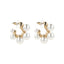 Copper White Gold Pearl Chand Bali Earring Pair For Women Bulk