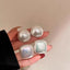 25Mm Round Pearl Stud 18K Gold Copper Stud Earring For Women Bulk