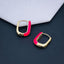 Enamel 18K Gold Copper Rectangle Hoop Stud Earring For Women Bulk