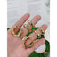 Rainbow Multi Color Cubic Zirconia 18K Gold Hoop Earring Women Bulk