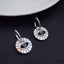 Evil Eye Multi Color Silver Dangling Hoop Earring For Women Bulk