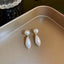 Round Drop Pearl Copper 18K Gold Dangling Drop Earring For Women Bulk