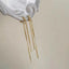 Long Tassel Dangling Chain 18K Gold Copper Clip On Earring Women Bulk