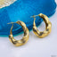 Classic Crunchy Gold Copper Hoop Bali Earring Pair For Women Bulk