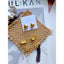 Dual Side Heart Love 18K Gold Anti Tarnish Stud Earring for Women