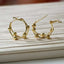 Glossy Four Ball 18K Gold Anti Tarnish Hoop Earring For Women Bulk