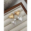 Heart Love Frosted Beaten 18K Gold Anti Tarnish Stud Earring Bulk