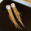 Large Pearl 18K Gold Anti Tarnish Tassel Earring For Women Bulk