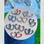 Heart Love Rainbow Multi Color CZ Gold Anti Tarnish Stud Earring Bulk