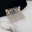 Tassel Chain Safety Pin Silver Anti Tarnish Dangling Earring Bulk
