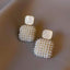 Square Pearl Gold Drop Earring For Women Bulk