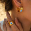 Evil Eye Enamel 18K Gold Anti Tarnish Hoop Earring For Women Bulk