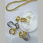 Three Layer 18K Gold Anti Tarnish Stud Clip-On Ear Cuff Conch Earring Pair For Women