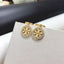Plus CZ Gold Anti Tarnish Stainless Steel Hoop Drop Earring Pair Bulk