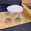 Letter Baguette 18K Gold Cubic Zirconia Anti Tarnish Stud Earring Bulk