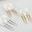 Dual Layer Box Chain 18K Gold Anti Tarnish Stainless Steel Dangler Tassel Earring For Women