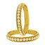 Traditional Square Rope Design Gold Bangle Kada Set Of 2 Girls Bulk