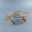 Stylish Wave Brass Gold Cubic Zirconia Bangle Pair Set Of 4 Women Bulk