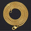Box Link 22K Gold 316L Stainless Steel Necklace Chain 23" Men Bulk