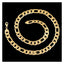 4Mm Figaro Curb 18K Gold Stainless Steel 20" Chain Necklace Boys Bulk